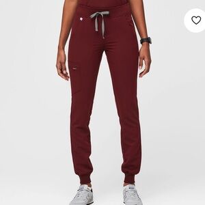 Figs Burgundy Zamora Jogger Scrub Pants